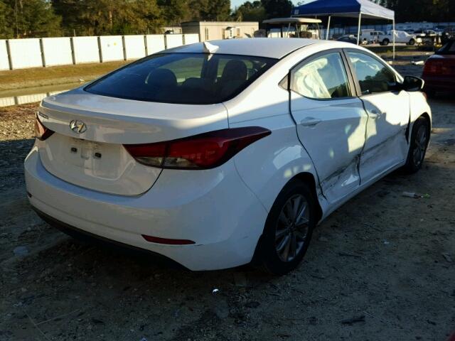 5NPDH4AE9EH517142 - 2014 HYUNDAI ELANTRA SE WHITE photo 4