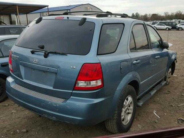 KNDJC733035157447 - 2003 KIA SORENTO EX TURQUOISE photo 4