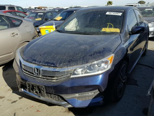 1HGCR2F56HA125464 - 2017 HONDA ACCORD SPO BLUE photo 2