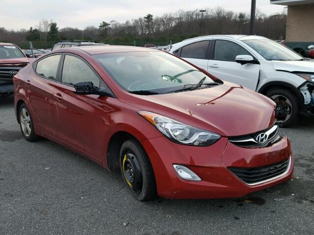 KMHDH4AE5CU320614 - 2012 HYUNDAI ELANTRA GL RED photo 1