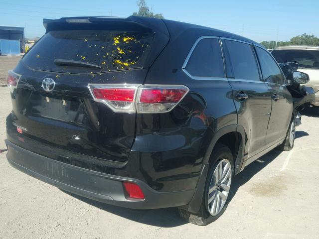 5TDZKRFH6GS149152 - 2016 TOYOTA HIGHLANDER BLACK photo 4