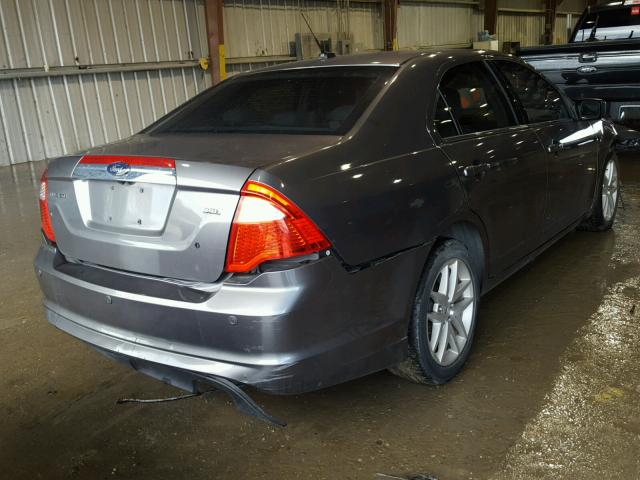 3FAHP0JA0AR213169 - 2010 FORD FUSION SEL GRAY photo 4