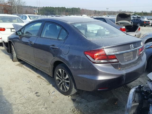 19XFB2F81EE073292 - 2014 HONDA CIVIC EX GRAY photo 3