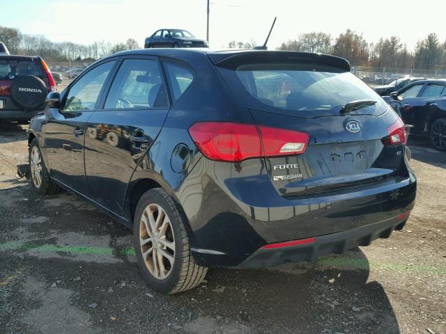 KNAFU5A24B5329458 - 2011 KIA FORTE EX BLACK photo 3