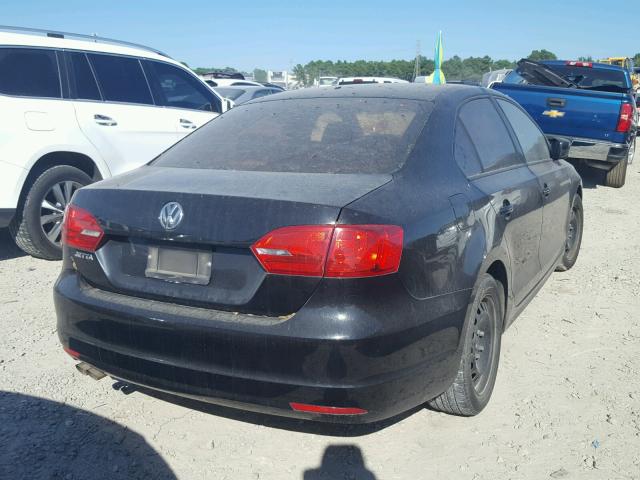 3VW2K7AJ3CM396362 - 2012 VOLKSWAGEN JETTA BASE BLACK photo 4