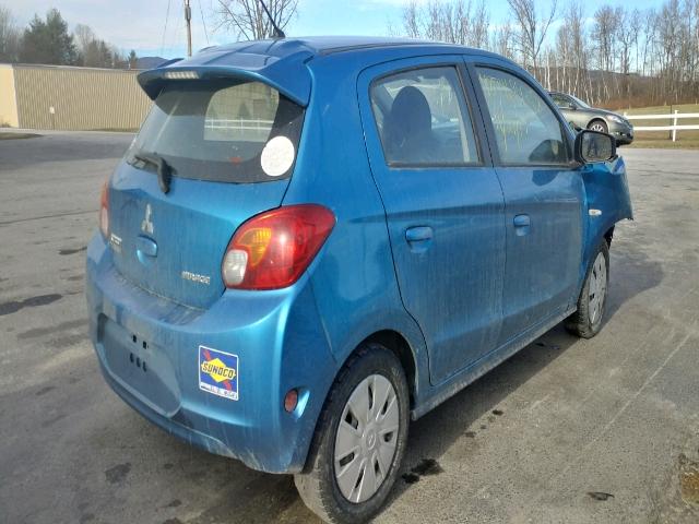 ML32A3HJ0FH037454 - 2015 MITSUBISHI MIRAGE DE BLUE photo 4