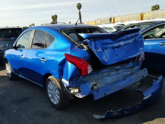 3N1CN7AP8DL876264 - 2013 NISSAN VERSA S BLUE photo 3