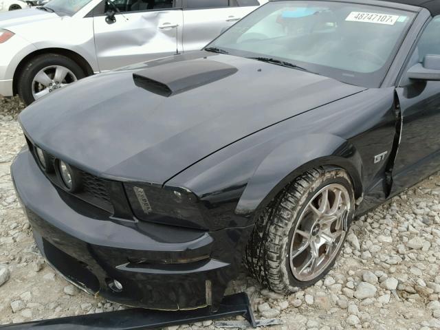 1ZVHT85H165149551 - 2006 FORD MUSTANG GT BLACK photo 9