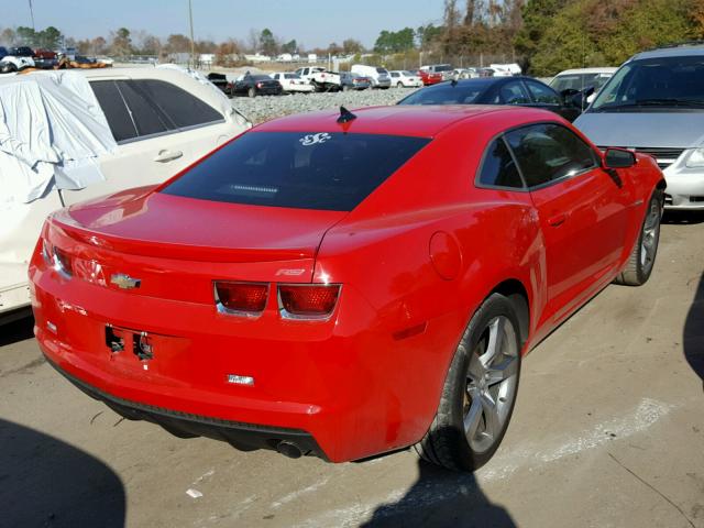 2G1FB1EV0A9104258 - 2010 CHEVROLET CAMARO LT RED photo 4