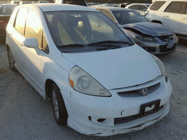 JHMGD38617S013091 - 2007 HONDA FIT S WHITE photo 1