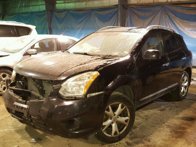 JN8AS5MVXBW660424 - 2011 NISSAN ROGUE S BLACK photo 2