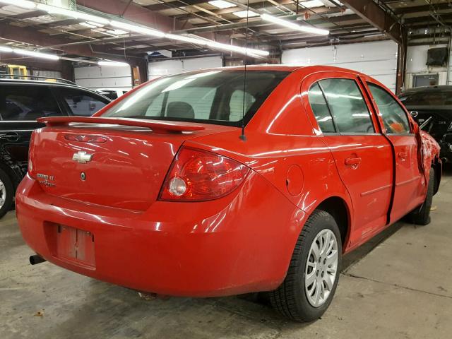 1G1AT58H897208241 - 2009 CHEVROLET COBALT LT RED photo 4