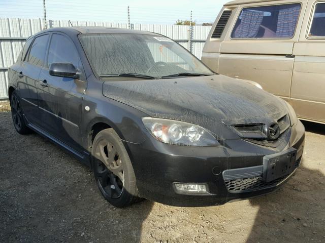 JM1BK344581175898 - 2008 MAZDA 3 HATCHBAC BLACK photo 1