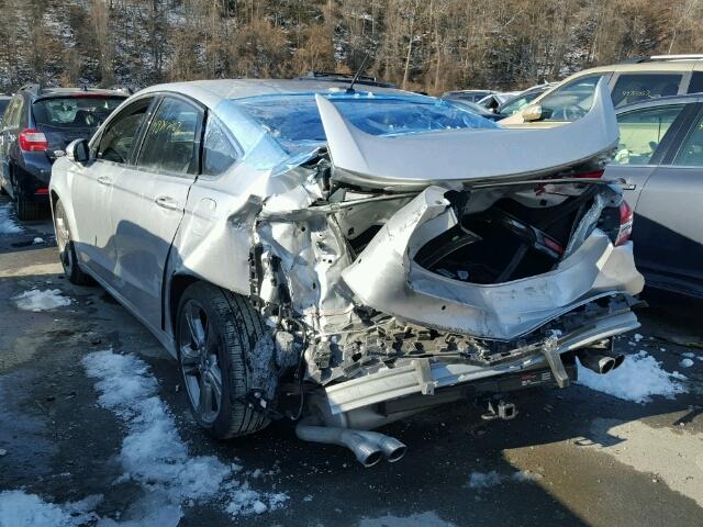 3FA6P0VP1HR303642 - 2017 FORD FUSION SPO SILVER photo 3