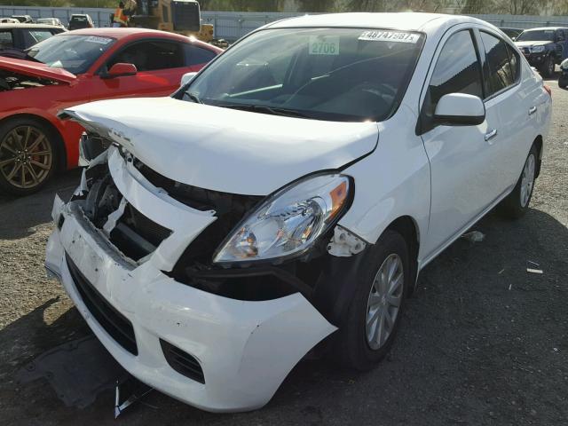 3N1CN7AP4EL826916 - 2014 NISSAN VERSA S WHITE photo 2