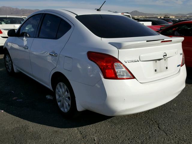 3N1CN7AP4EL826916 - 2014 NISSAN VERSA S WHITE photo 3