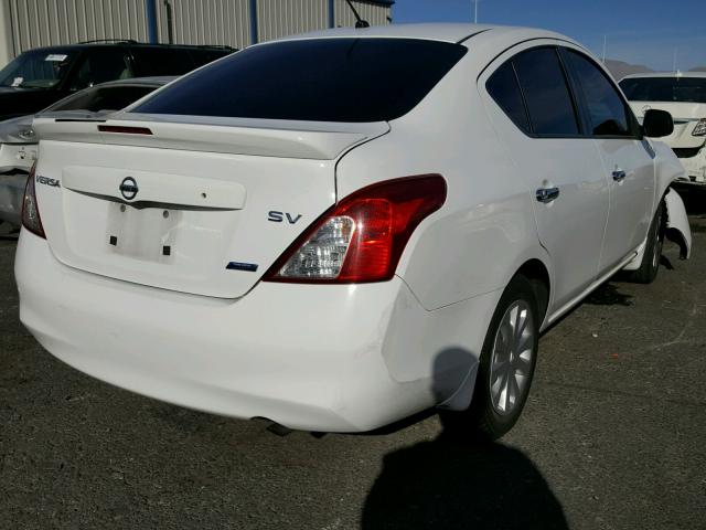 3N1CN7AP4EL826916 - 2014 NISSAN VERSA S WHITE photo 4