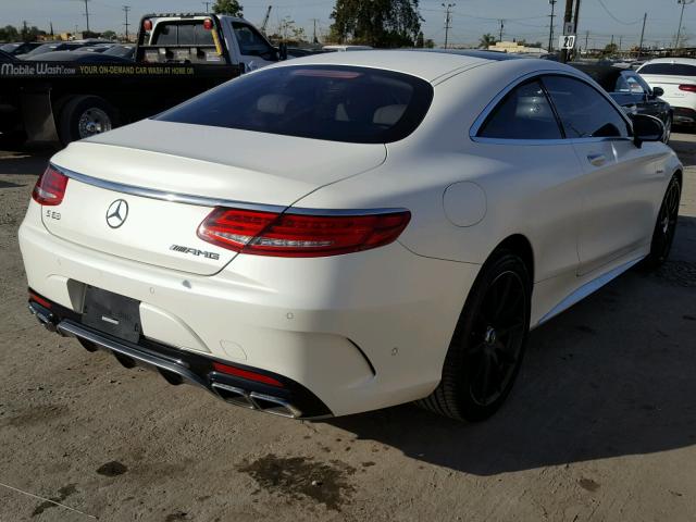 WDDXJ7JB7FA007587 - 2015 MERCEDES-BENZ S 63 AMG WHITE photo 4