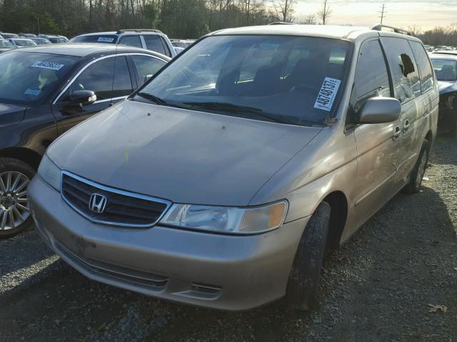 2HKRL18652H575309 - 2002 HONDA ODYSSEY EX BEIGE photo 2