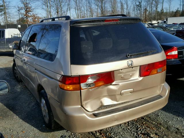 2HKRL18652H575309 - 2002 HONDA ODYSSEY EX BEIGE photo 3