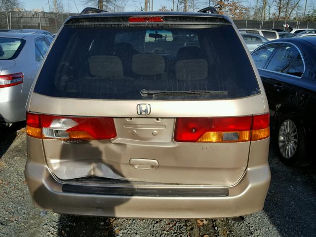 2HKRL18652H575309 - 2002 HONDA ODYSSEY EX BEIGE photo 9