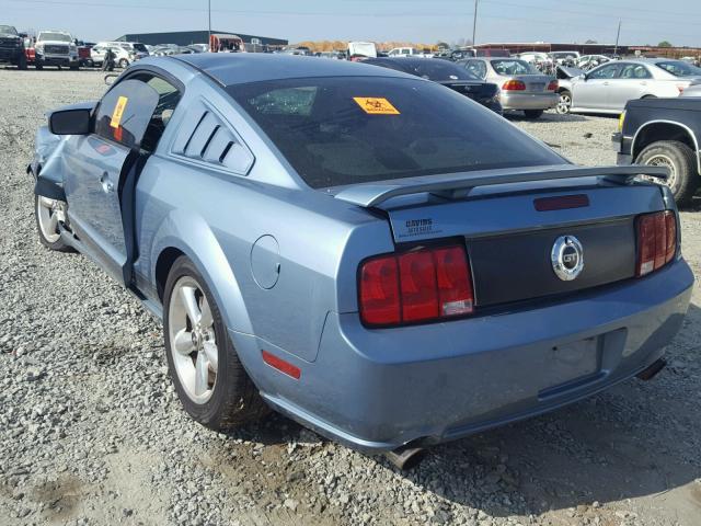 1ZVHT82H375242058 - 2007 FORD MUSTANG GT BLUE photo 3