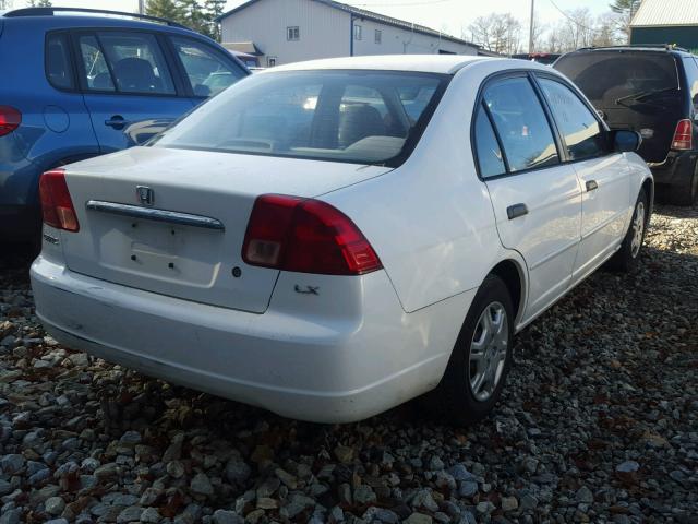 2HGES16531H541602 - 2001 HONDA CIVIC LX WHITE photo 4