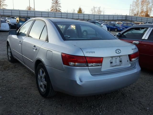 5NPEU46C76H165235 - 2006 HYUNDAI SONATA GLS SILVER photo 3