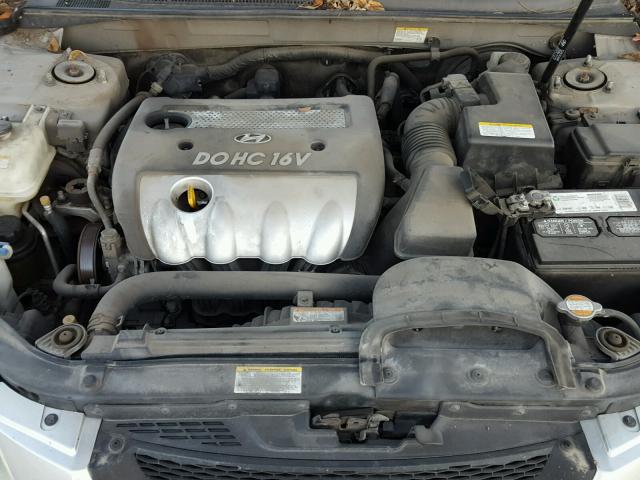 5NPEU46C76H165235 - 2006 HYUNDAI SONATA GLS SILVER photo 7