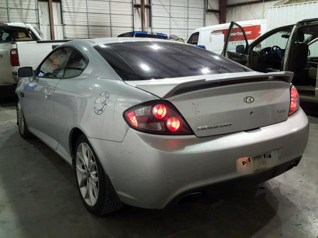 KMHHM66D08U289711 - 2008 HYUNDAI TIBURON GS SILVER photo 3