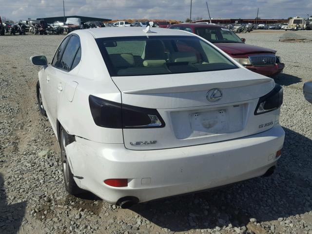 JTHBF5C22A5121228 - 2010 LEXUS IS 250 WHITE photo 3