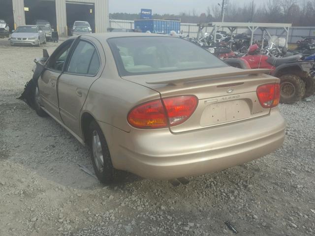 1G3NL52F14C201535 - 2004 OLDSMOBILE ALERO GL GOLD photo 3