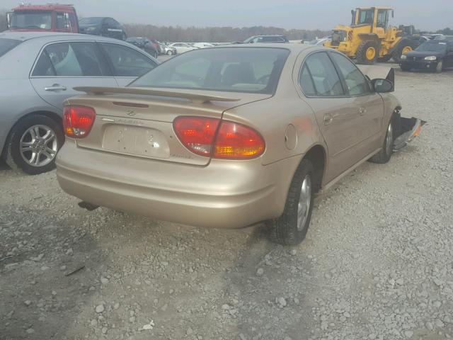 1G3NL52F14C201535 - 2004 OLDSMOBILE ALERO GL GOLD photo 4