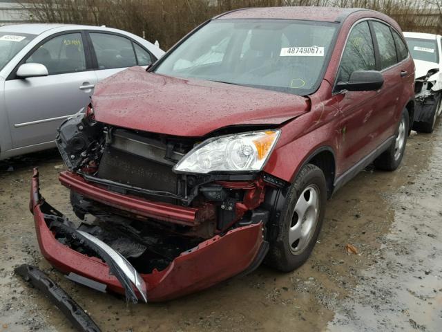 5J6RE4H34AL010295 - 2010 HONDA CR-V LX RED photo 2