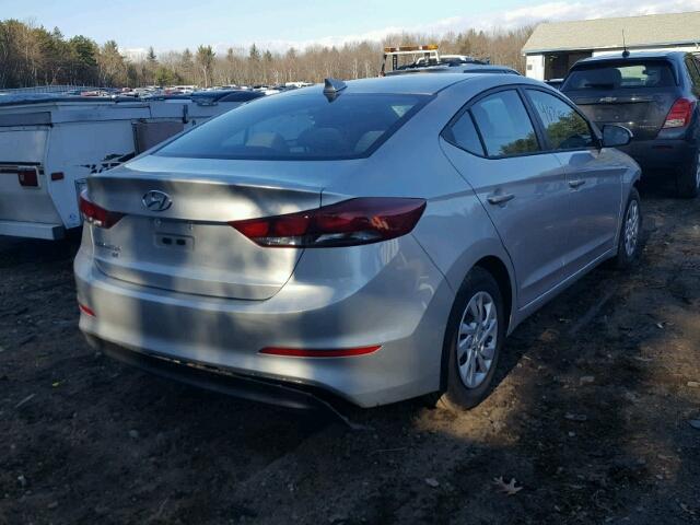 5NPD74LF9HH206758 - 2017 HYUNDAI ELANTRA SE SILVER photo 4