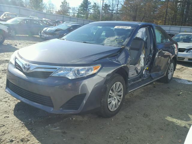 4T4BF1FKXDR287255 - 2013 TOYOTA CAMRY L BLACK photo 2