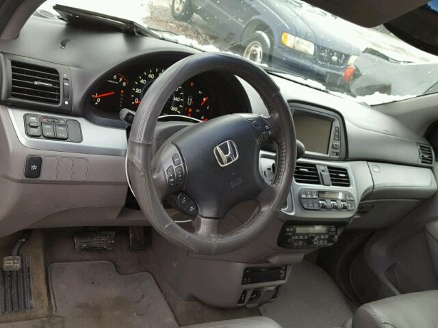 5FNRL38768B037536 - 2008 HONDA ODYSSEY EX SILVER photo 9