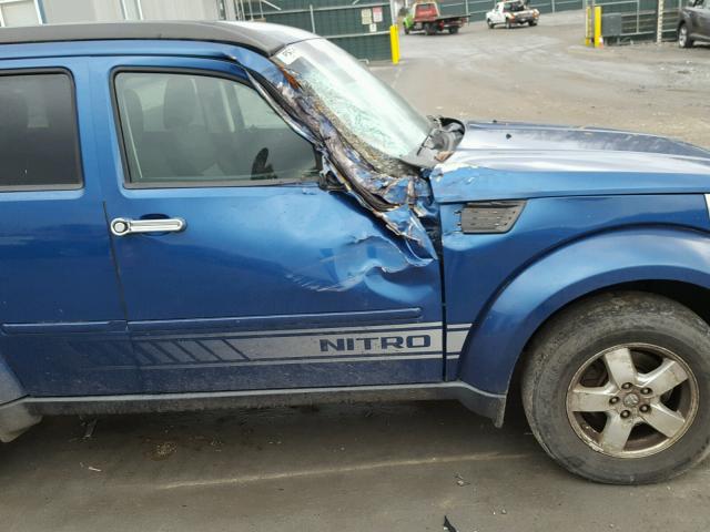 1D8GU28K49W514501 - 2009 DODGE NITRO SE BLUE photo 9