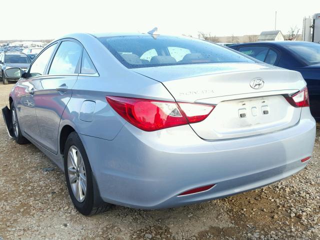 5NPEB4AC8DH671313 - 2013 HYUNDAI SONATA GLS BLUE photo 3