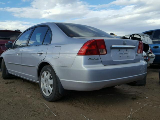 1HGES26731L054751 - 2001 HONDA CIVIC EX SILVER photo 3