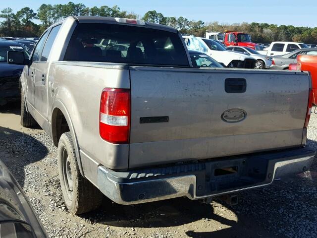 1FTPW12525KC00143 - 2005 FORD F150 SUPER BEIGE photo 3