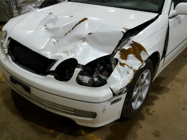 JT8BD69S730187969 - 2003 LEXUS GS 300 WHITE photo 9