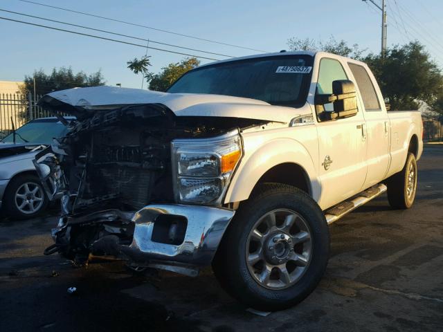 1FT8W3BT2FED40921 - 2015 FORD F350 SUPER WHITE photo 2