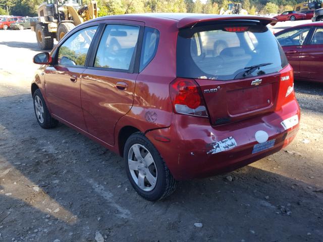 KL1TD666X8B198884 - 2008 CHEVROLET AVEO BASE Qırmızı foto 3