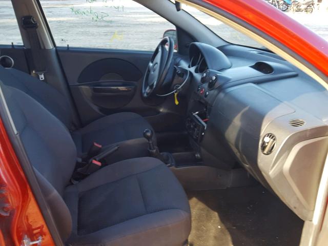 KL1TD666X8B198884 - 2008 CHEVROLET AVEO BASE Qırmızı foto 5
