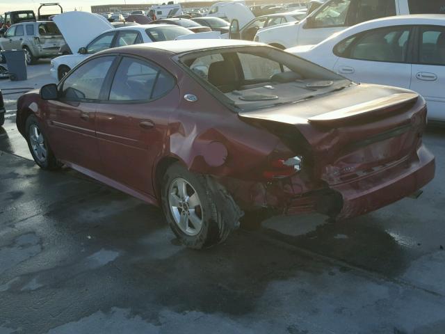 2G2WP522351262838 - 2005 PONTIAC GRAND PRIX MAROON photo 3