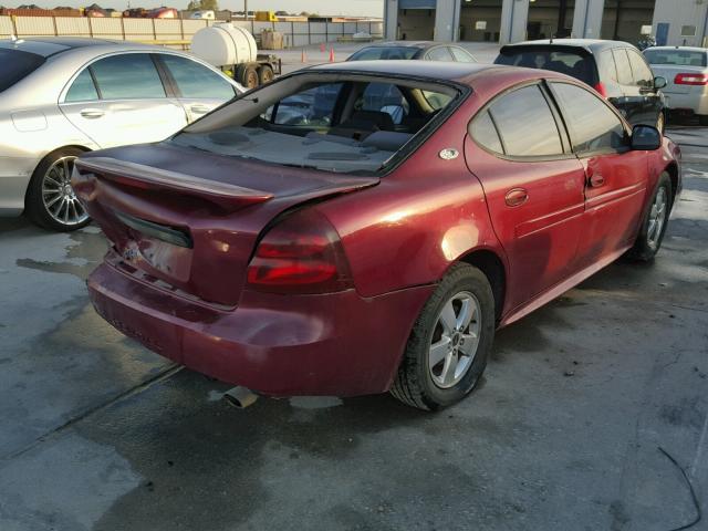 2G2WP522351262838 - 2005 PONTIAC GRAND PRIX MAROON photo 4