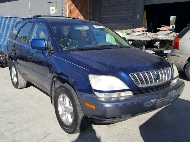 JTJGF10UX10109392 - 2001 LEXUS RX 300 BLUE photo 1