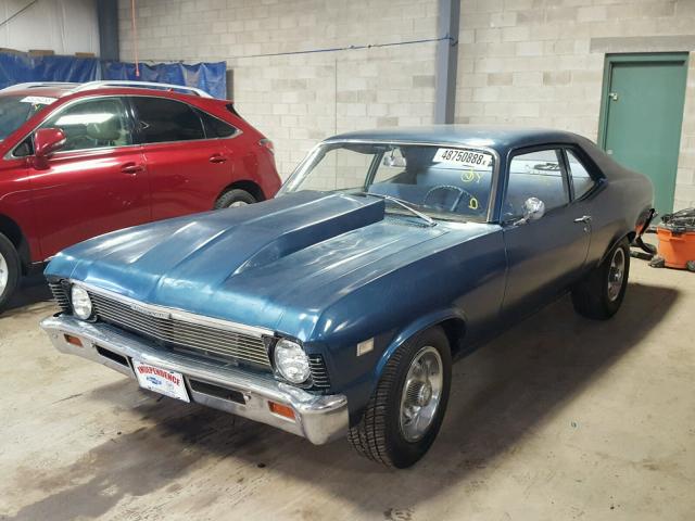 113278W366418 - 1968 CHEVROLET NOVA BLUE photo 2