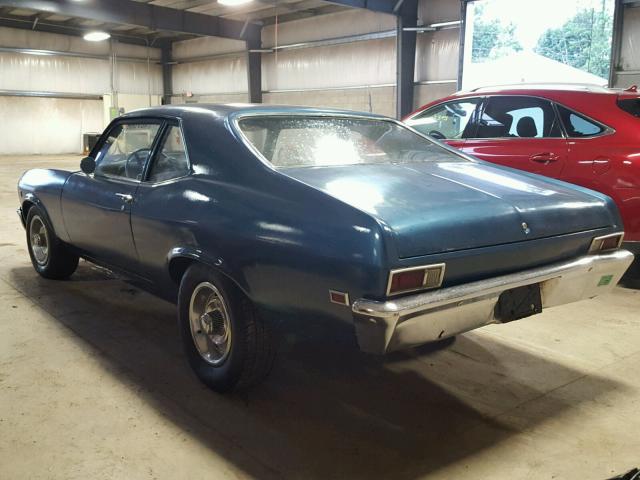 113278W366418 - 1968 CHEVROLET NOVA BLUE photo 3